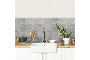 CREARREDA Küchenrückwand Selbstklebend Made in Italy Einfache Anwendung Spritzschutz aus PVC Wasserbeständig und Langlebig.