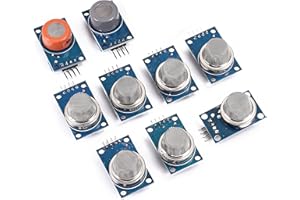 TEYLETEN ROBOT MQ-2 MQ-3 MQ-4 MQ-5 MQ-6 MQ-7 MQ-8 MQ-9 MQ-135 Smoke Detection liquefied Methane Gas Sensor Module for Arduino (9pcs)