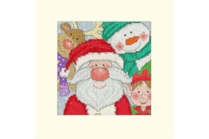 Bothy Threads Counted Cross Stitch Christmas Card Kit - Jolly Times