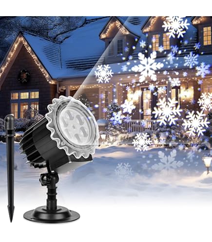 Projecteur Exterieur LITAKE Projecteur De Noël, 20 Cartes Noël Projecteur De Décoration Intérieure Extérieure Projecteur Solaire Exterieur De Noel