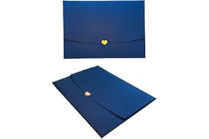 JOLI COON JoliCoon 3 enveloppe bleu - enveloppe A6 - au cœur d'or - 15,4 cm x 11 cm