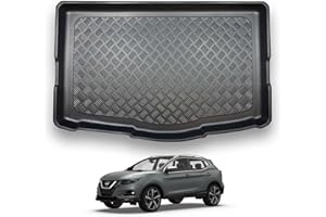 NOMAD Boot Liner Compatible with Nissan Qashqai 2014-2021 Recyclable Non-Toxic Plastic (PE) Boot Floor Lower Position Tailored Fit Tray Black Fitted Accessory Dog Friendly Waterproof with Raised Edges