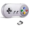 miadore 2.4G Wireless Controller Rechargeable USB Gamepad Joystick with USB Receiver/Charging Cable for SNES Games,Support PC Windows Mac and Raspberry Pi