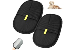 WPPQWP Lot de 2 gants d'épilation réutilisables pour animaux de compagnie, principe électrostatique pour le toilettage des animaux de compagnie, des canapés et des tapis