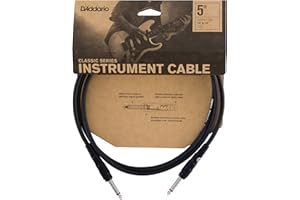 PLANET WAVES D'Addario Accessories Kabel do gitary z serii klasycznej, przewód instrumentalny z końcówkami 14 cali, trwały i niezawodny, przewód basowy lub gitarowy, prosty koniec, 1,5 m
