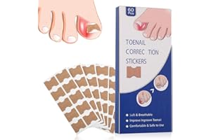QUILAX 60Pcs Ingrown Toenail Treatment Patches-Ingrown Toenail Corrector Strips, Durable Toe Spacers, Quick Repair Ingrown Nail Tool for Women Men