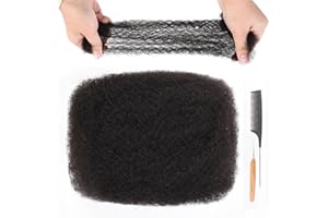 Originea Afro Kinky Bulk Human Hair for Locks Extensions Cheveux Naturel Humains 20cm 1 pack kinky-curly bulk twist meches pour tresses africaine Naturel Noir