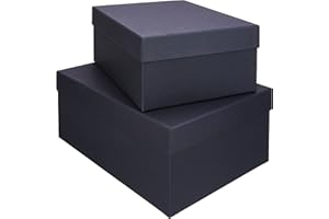 Rössler Papier 13491453700 - S.O.H.O. Caja de cartón Boxline de 2 piezas, rectangular, negra