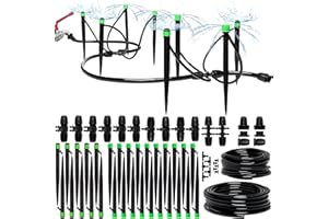 CARPATHEN Irrigation System Kit - Adjustable Premium Garden Watering System for Yard, Lawn, Greenhouse - Complete Drip Irrigation System with Drip Emitters, 1/4 Tubing and Connectors