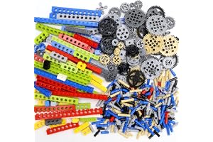 XUHN Set med tekniska delar, tvärstänger, stift och kontakter i olika storlekar, kompatibel med stora märken, leksak för pojkar och flickor