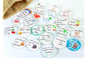MKISHINE 22 Stück Kühlschrankmagnete Magnete mit Deutsch Sprüchen Kühlschrankmagnete dekorative Magnete für Büroschränke, Whiteboards, Fotos, schöne dekorative Magnete für zu Hause schmücken