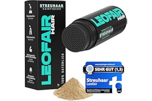 Leofair Haarverdichtung - 100% natürlich - Streuhaar für volles und dichtes Haar in Sekunden! Schütthaar in Premium Friseurqualität - 28g - Perfekter Look für Männer & Frauen (Dunkelblond)