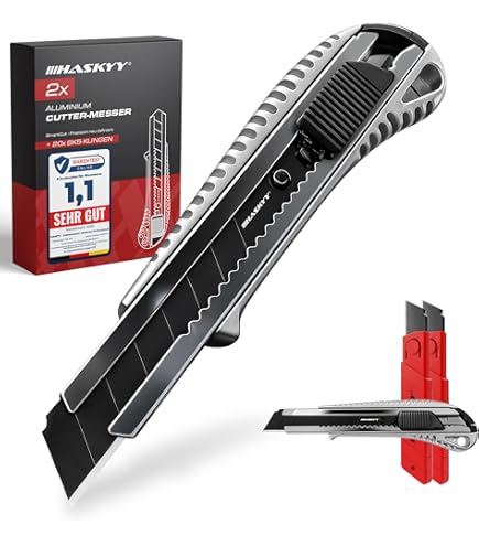 Westcott E-84024 Cutter Aluminium Met Softgrip - 9mm Blad, Grijs/Zwart