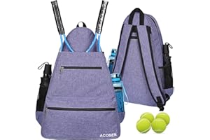 ACOSEN Tennis Bag Tennis Backpack - Large Tennis Bags for Women and Men to Hold Tennis Racket,Pickleball Paddles, Badminton Racquet, Squash Racquet,Balls and Other Accessories