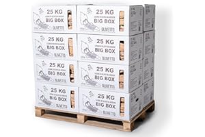 FE.MI.RO. BIG BOX FEMIRO - Legna da ardere in SCATOLE da 25 Kg. Legna di olivo su bancale ideale per camini, stufe, forni, pizzerie e barbecue. Confezioni da 25 a 500 kg. (400 Kg)