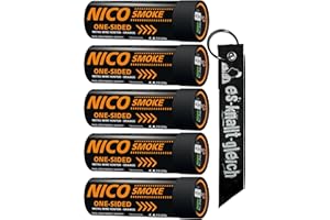 ‎NICO EUROPE Rauchkörper Smoke Grenades 80 Sekunden im 5er Pack in Rot Blau Gelb Grün Orange Lila Grau Weiß von NICO Europe mit Anhänger (Orange)