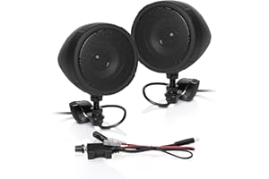 Boss Audio Systems MCBK425BA - Sistema de Audio para Motocicleta/ATV - Bluetooth, Altavoces de 3", Resistente a la Intemperie, Entrada Auxiliar, Control de Volumen