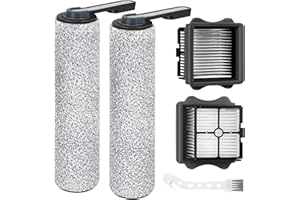 TOMKITY 2 Brosses de Rouleau et 2 Filtres pour Tineco Floor One S5 / S5 Pro / S5 Pro 2 / S5 Extreme aspirateur humide et sec avec Brosse de Nettoyage