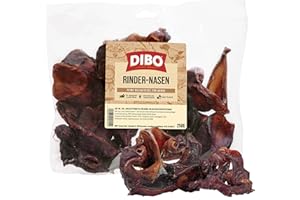DIBO Nez de Boeuf, Sachet de 250 g, Petite collation Naturelle ou friandises pour Les Aliments pour Chien, Articles à mâcher de qualité sans Produits Chimiques DIBO