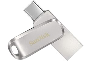 SanDisk Ultra Dual Drive Luxe USB_c Type-C 128GB, OTG, Upto 400MB/S, Pendrive, Silver, 5Y Warranty (SDDDC4-128G-I35)