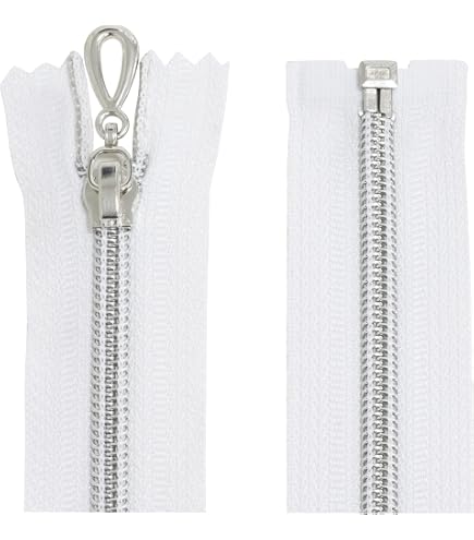 Fermeture Éclair Séparable Blanche 65 Cm - Pour Blouson, Anorak, Veste - Maille 5 Mm - 11