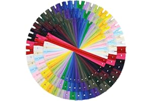 DOITEM Lot de 72 fermetures éclair en nylon, 24 couleurs, 20 cm, 30 cm, 40 cm de long, 2,5 cm de large pour vêtements, sac, trousse à crayons, housse de coussin