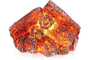 OCCOUMR Simulation Flamme Lampe Halloween Laternenlampe Camping Dekorative Lichter Batteriebetriebene Holzkohle Led Lampe, Kein Ruß und Asche, Dekorative Lichter