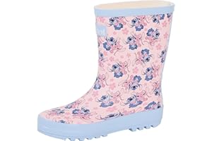 Disney Girls Stitch Wellies Rubber Wellington Boobs Kids Teens Adults Stitch & Angel Rain Shoes Wellys