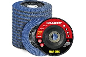 GEOGIEEW Disco Lamellare Ø 125mm, 20 Pezzi - Grana 80 per Smerigliatrice Angolare, Adatto per Acciaio Inossidabile, Metallo e Legno