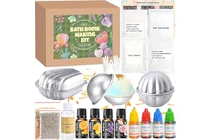 ‎JUYRLE JUYRLE Badebomben Selber Badekugeln Bastelset mit Formen als Geschenke für Mädchen und Jungen, Kreativ DIY Set Spielzeug Bade Bomben Seifen Soap Making Kit für Geburtstag