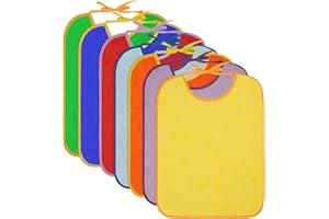 HOTUT Baberos Bebe Recien Nacido Algodón, Baberos Impermeables de Algodón, Absorbente Baberos Drool, Fáciles de Poner y Quitar, Unisex Bebé