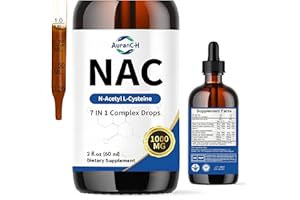 BLUESEA HOME NAC N-Acetyl-Cysteine 1000MG Liquid Drop - Vegan & Gluten-Free NAC Supplement - Precursor to Glutathione - N-Acetyl-Cysteine Nutritional Supplements - Liver & Kidney Detox - 60ml