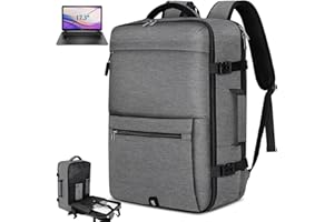 IGOLUMON Rucksack Herren Großer Laptop Rucksack 17.3 Zoll Handgepäck Rucksack Business Reiserucksack Wasserdichter für Damen Schulrucksack Laptoptasche 40L Schwarz
