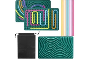 sinirttou Tablero de Actividad Sensorial,Tablero Sensorial de Actividades de Doble Cara,Alivia el Estrés,con 11 Accesorios para Tdah y Autismo niños a Partir de 3 años y Adultos