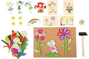 small foot Hämmerchenspiel „Fee“ aus Holz, Korkplatte mit Feenmotiven zum Hämmern, ab 6 Jahren, 10227, Mehrfarbig/Meereswellen (Ocean Tides)