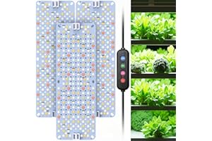ANPSSSEN 3Panel 40W lampada per piante LED,576LEDs a spettro completo per piante da interno,pannello per piante con funzione daisy chain,timer 4/8/12H,lampada di crescita per coltivazione,ortaggi e fioritura