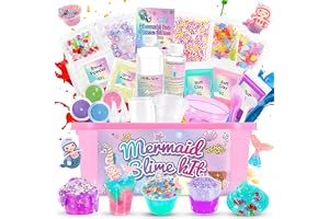 iKidiki Slime för flickor, present flicka 6 7 8 9 10 11 12 år gammal slime kit leksaker barn 6–12 år slime för barn presenter