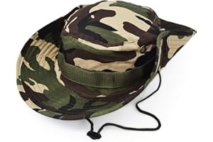 UltraKey Chapeau de Soleil à Large Bord Extérieur, Style d’armée de Combat Classique Jungle Chapeau de Soleil pour Pêche,Chasse,Camping