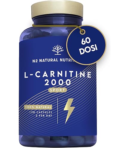 integratori l carnitina L CARNITINA 2000, 150 Capsule 75 giorni. Integratore di aminoacidi.  Certificato VEGANO. CE. N2 Natural Nutrition : Amazon.it: Salute e cura  della persona