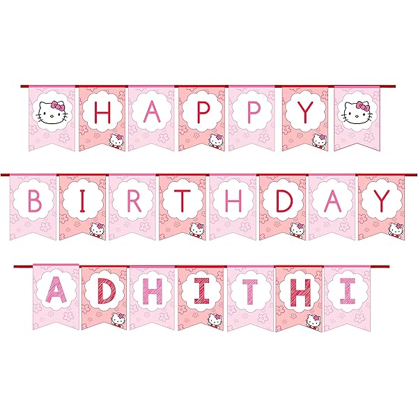 personalized hello kitty theme birthday party flex banner with birthday boy girl name 3ft x 6ft buy online at best price in uae amazon ae