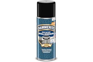 Hammerite Metallschutzlack Spray Hammerschlag, 3in1- Rostschutz, Schwarz, 400 ml