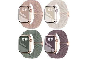 Suitisbest Braided Band Compatible for Apple Watch Strap 40mm 41mm 38mm 42mm 44mm 45mm 49mm for Women Men, Stretchy Band Elastic Sport Wristbands for iWatch SE Series 9 8 7 6 5 4 3 2 1 Ultra Ultra2