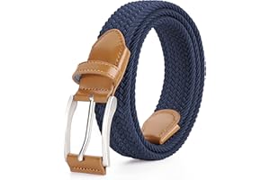 SUNYA Pasy męskie casual - pasek rozciągliwy dla mężczyzn - pleciony pasek tkany