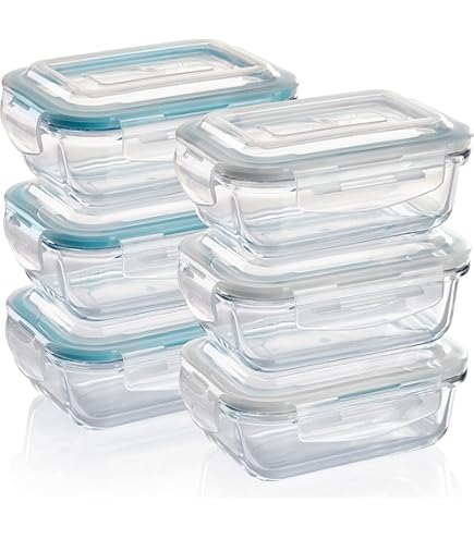 Vienberg Cube 3 Pièces Ensemble De Récipients De Conservation En Verre Avec Couvercle | Pot De
