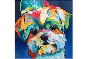 O&BTRC01 Diamond Painting Kits Full Drill, Dog Gem Painting Kits Full Drill Pug 5D Resin Diamond Art Animals 5D Diamond by Numbers 30x30 cm/11.81x11.81 inch