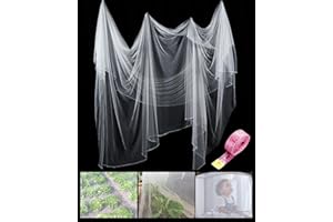 Zonon Bug Insect Mosquito Fly Bird Net Garden Protection Mesh White, White