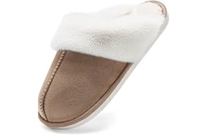 Schuvox Zapatillas Casa Hombre Mujer Unisex Pantuflas Invierno Otoño Cálido Forro Felpa Antideslizante Viscoelástica Memory Foam Suave Cómodo Interior Exterior Tallas 36-45 EU