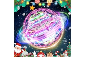 Tomzon Bolas Voladoras Juguetes, Bola Mágica, Spinner Hoverball Boomerang Flying Orb Ball, Mini Drone para Niños, LED Luz, 15 Minutos Vuelo, Voltear 3D USB Mini Dron, Regalo para Niños y Niñas Rosada