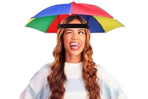 Hatstar Lustiger Sonnenschutz Hut | Faltbarer Sonnenschirm-Hut | Regenschirmhut | Sonnenschutz für Erwachsene & Kinder | Regenschirm für Strand & Outdoor Aktivitäten, Kopfbedeckung für Festival