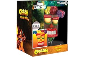 Paladone Crash Bandicoot lampa Aku Aku czarna, z tworzywa sztucznego, dostarczana w pudełku prezentowym, w zestawie kabel USB.